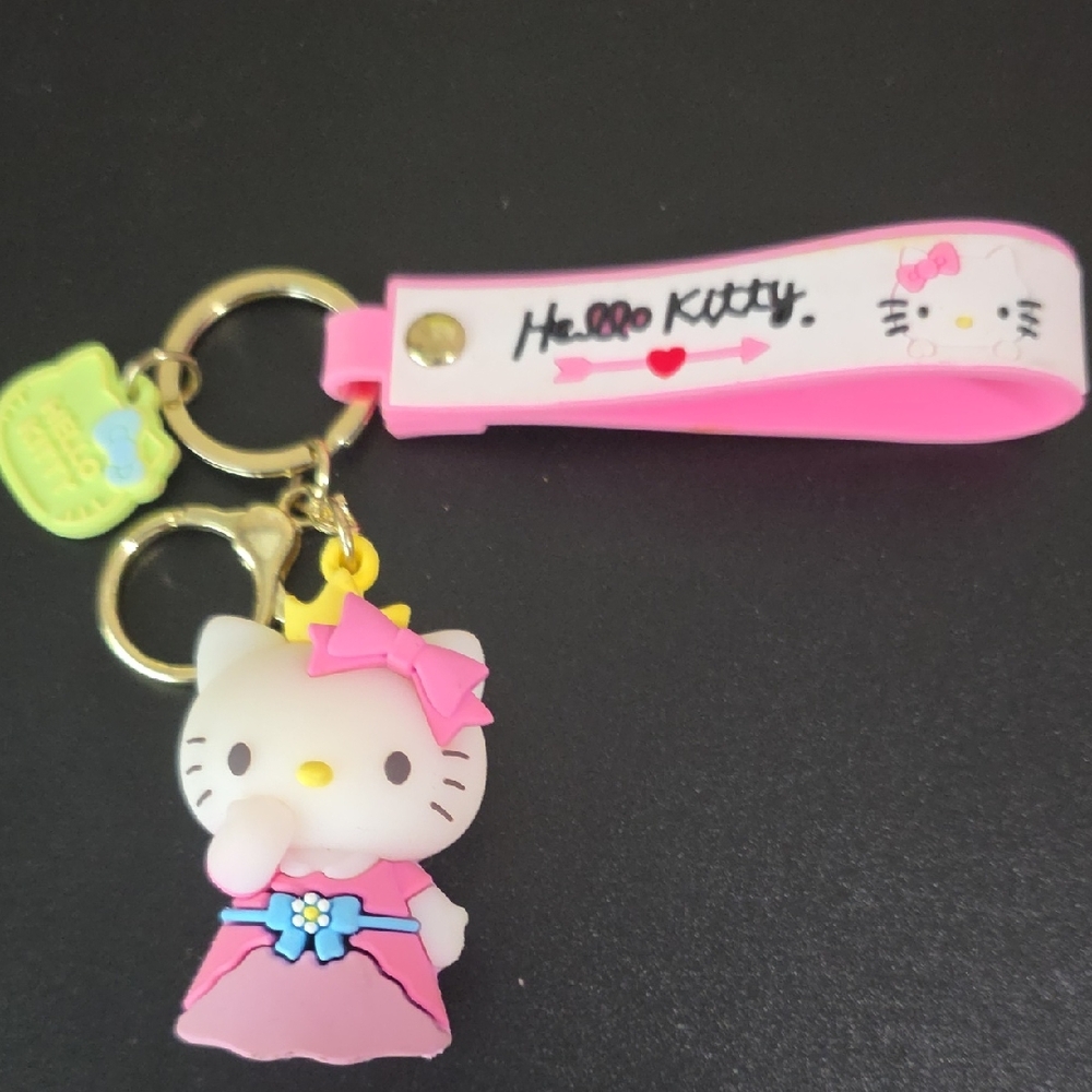 Hello Kitty Pink and Yellow Keychain Accessory